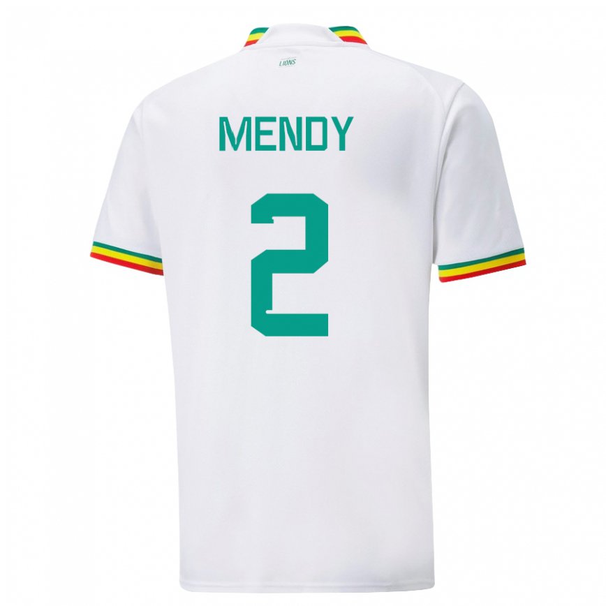 Niño Camiseta Senegal Formose Mendy #2 Blanco 1ª Equipación 22-24 Argentina