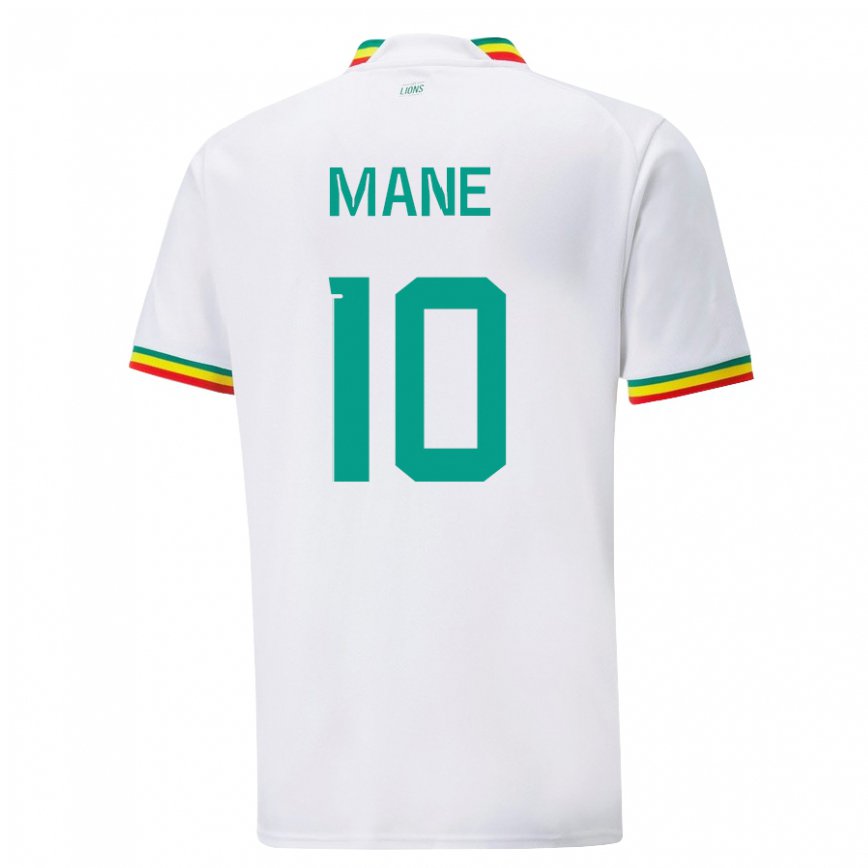 Niño Camiseta Senegal Sadio Mane #10 Blanco 1ª Equipación 22-24 Argentina