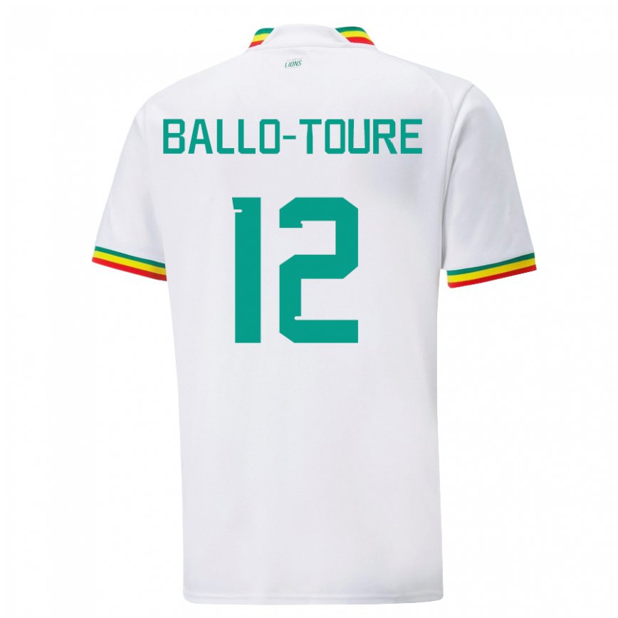 Niño Camiseta Senegal Fode Ballo-toure #12 Blanco 1ª Equipación 22-24 Argentina