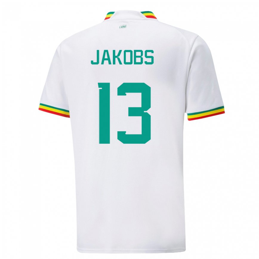 Niño Camiseta Senegal Ismail Jakobs #13 Blanco 1ª Equipación 22-24 Argentina