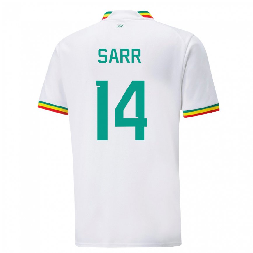 Niño Camiseta Senegal Pape Sarr #14 Blanco 1ª Equipación 22-24 Argentina