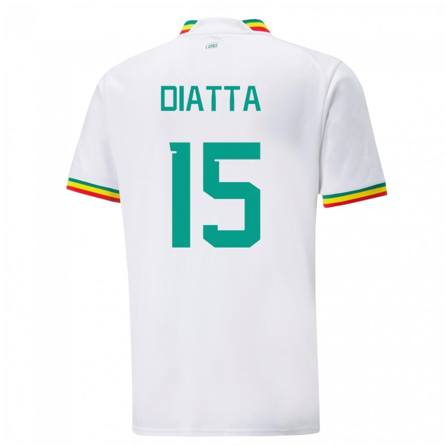 Niño Camiseta Senegal Krepin Diatta #15 Blanco 1ª Equipación 22-24 Argentina