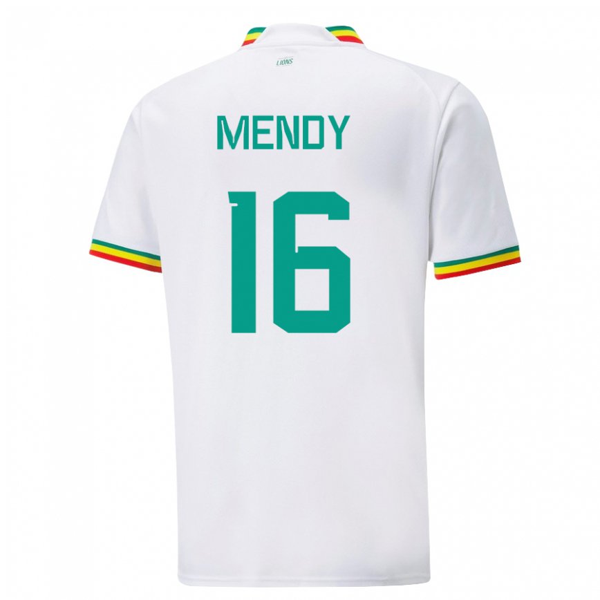 Niño Camiseta Senegal Edouard Mendy #16 Blanco 1ª Equipación 22-24 Argentina