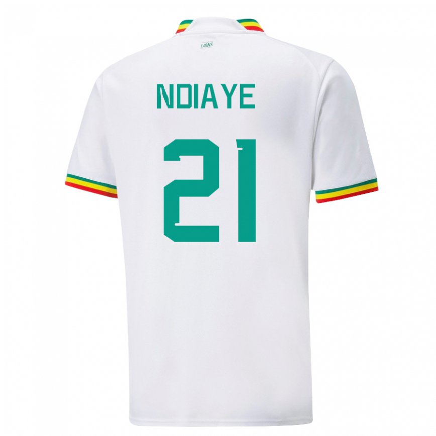 Niño Camiseta Senegal Iliman Ndiaye #21 Blanco 1ª Equipación 22-24 Argentina