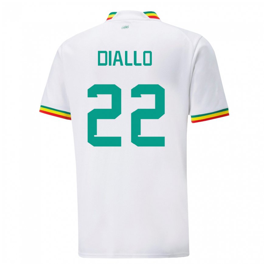 Niño Camiseta Senegal Abdou Diallo #22 Blanco 1ª Equipación 22-24 Argentina