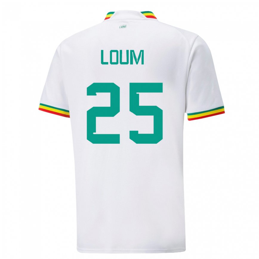 Niño Camiseta Senegal Mamadou Loum #25 Blanco 1ª Equipación 22-24 Argentina