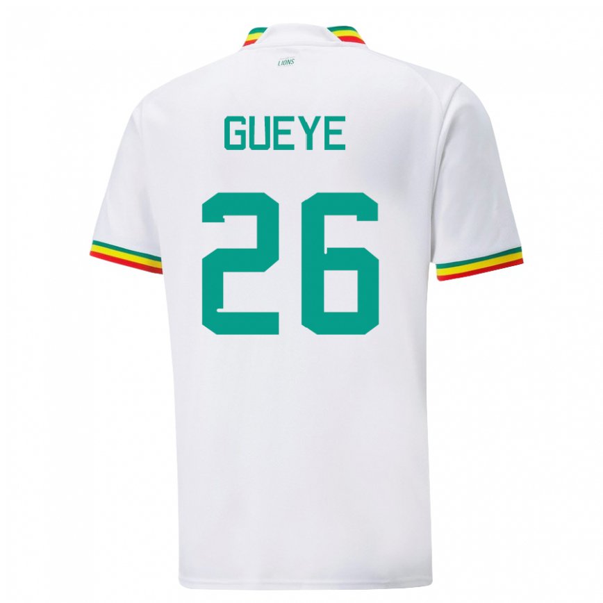 Niño Camiseta Senegal Pape Gueye #26 Blanco 1ª Equipación 22-24 Argentina