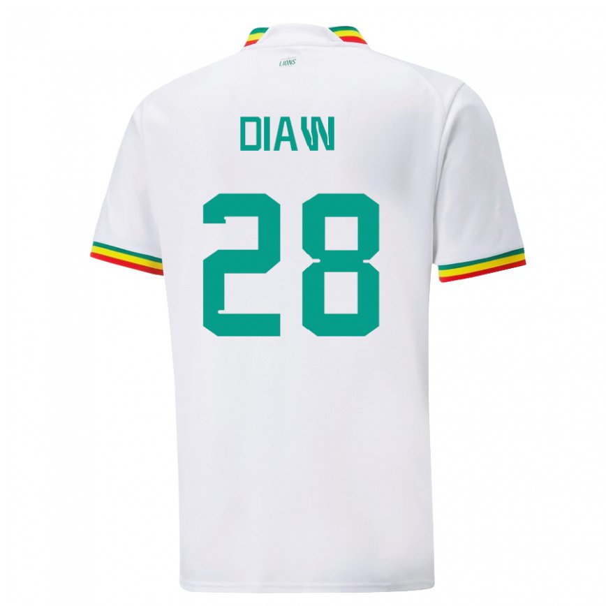 Niño Camiseta Senegal Mory Diaw #28 Blanco 1ª Equipación 22-24 Argentina