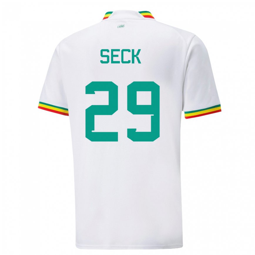 Niño Camiseta Senegal Demba Seck #29 Blanco 1ª Equipación 22-24 Argentina