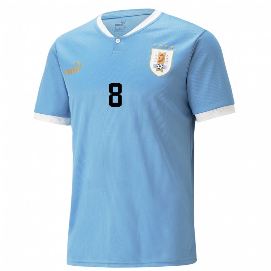 Niño Camiseta Uruguay Facundo Pellistri #8 Azul 1ª Equipación 22-24 Argentina