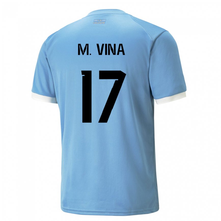 Niño Camiseta Uruguay Matias Vina #17 Azul 1ª Equipación 22-24 Argentina