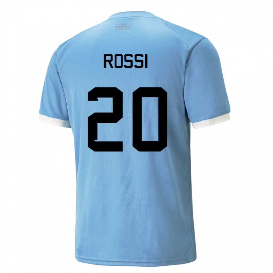 Niño Camiseta Uruguay Diego Rossi #20 Azul 1ª Equipación 22-24 Argentina