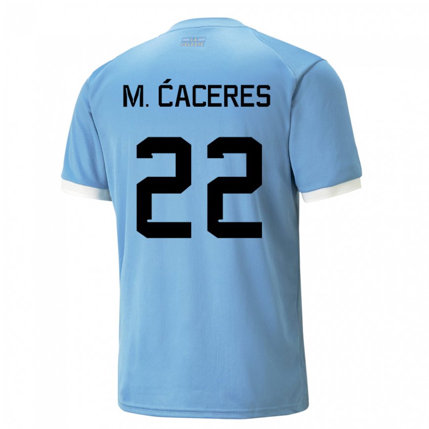 Niño Camiseta Uruguay Martin Caceres #22 Azul 1ª Equipación 22-24 Argentina