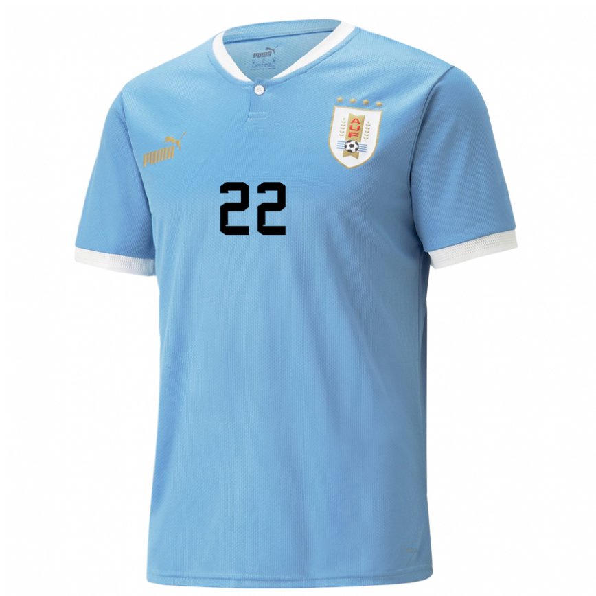 Niño Camiseta Uruguay Martin Caceres #22 Azul 1ª Equipación 22-24 Argentina