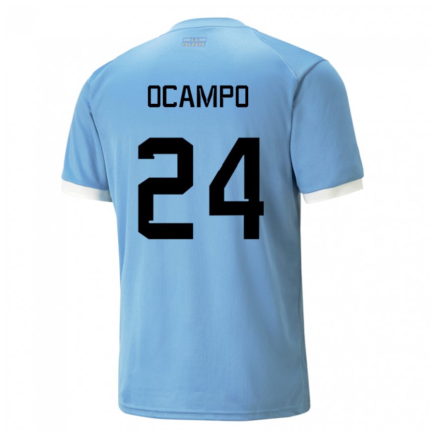 Niño Camiseta Uruguay Brian Ocampo #24 Azul 1ª Equipación 22-24 Argentina