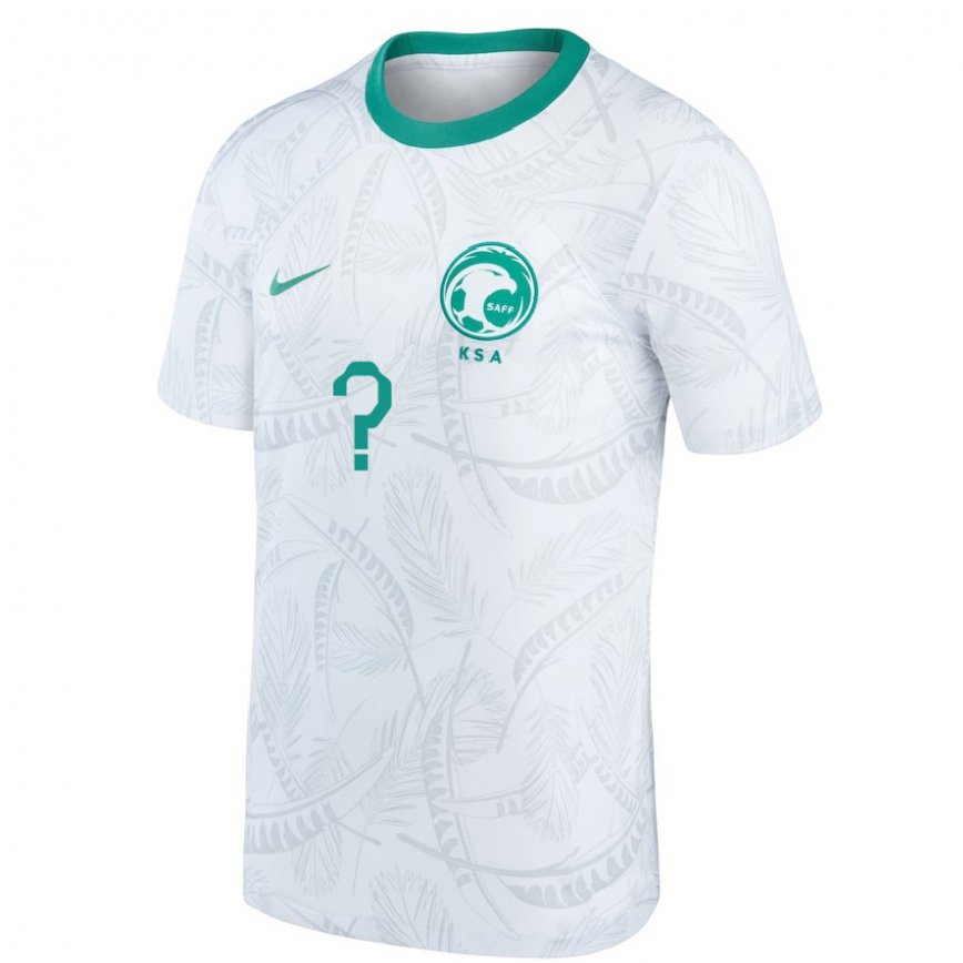 Niño Camiseta Arabia Saudita Su Nombre #0 Blanco 1ª Equipación 22-24 Argentina