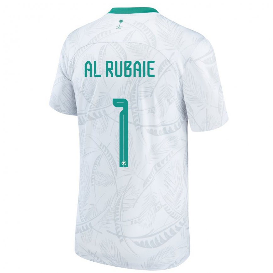 Niño Camiseta Arabia Saudita Mohammed Al Rubaie #1 Blanco 1ª Equipación 22-24 Argentina