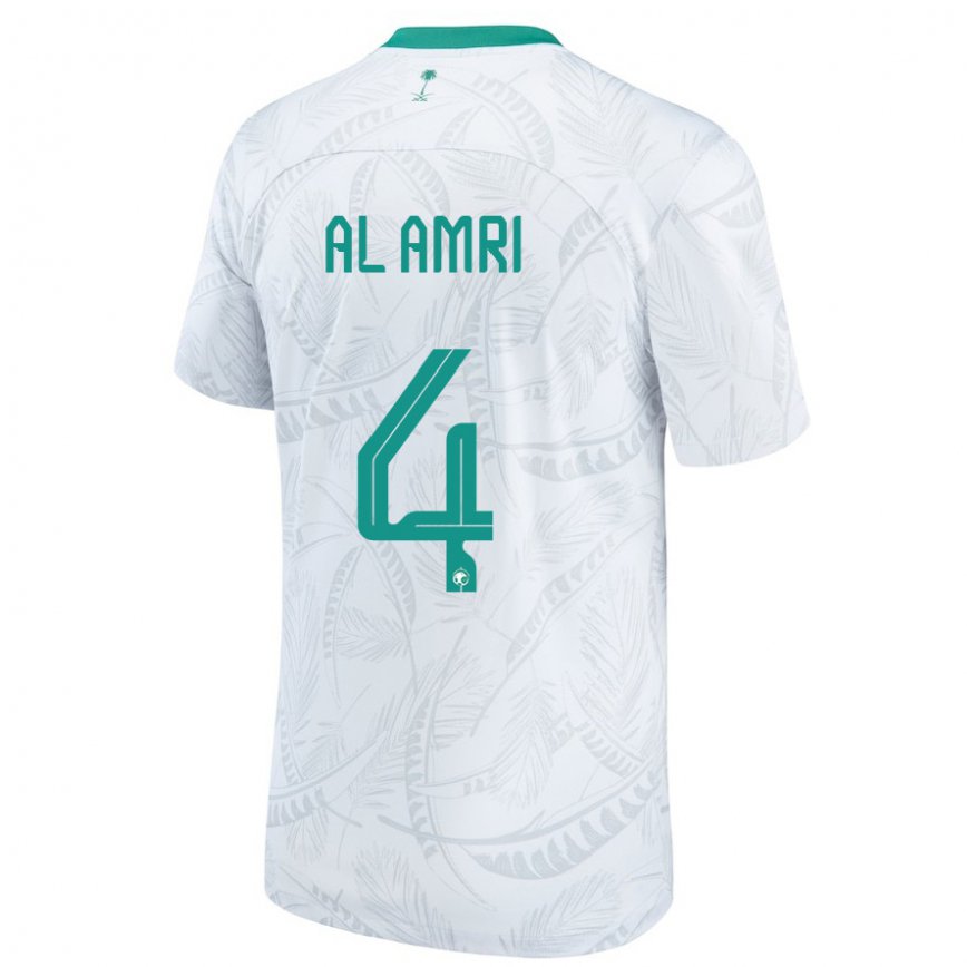 Niño Camiseta Arabia Saudita Abdulelah Al Amri #4 Blanco 1ª Equipación 22-24 Argentina