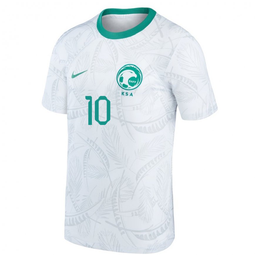 Niño Camiseta Arabia Saudita Salem Al Dawsari #10 Blanco 1ª Equipación 22-24 Argentina