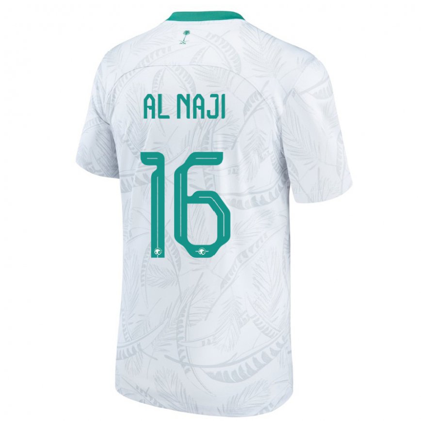 Niño Camiseta Arabia Saudita Sami Al Naji #16 Blanco 1ª Equipación 22-24 Argentina