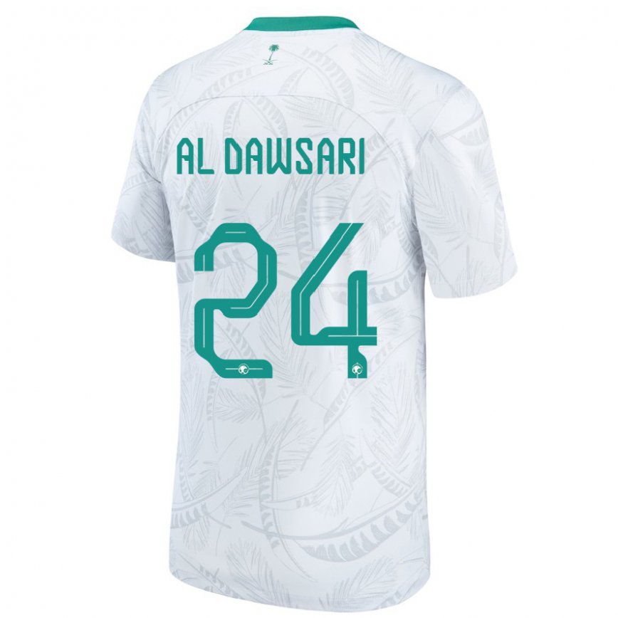 Niño Camiseta Arabia Saudita Nasser Al Dawsari #24 Blanco 1ª Equipación 22-24 Argentina