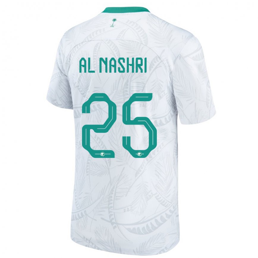 Niño Camiseta Arabia Saudita Awad Al Nashri #25 Blanco 1ª Equipación 22-24 Argentina