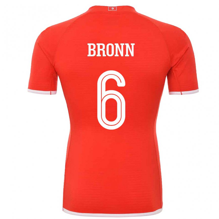 Niño Camiseta Túnez Dylan Bronn #6 Rojo 1ª Equipación 22-24 Argentina