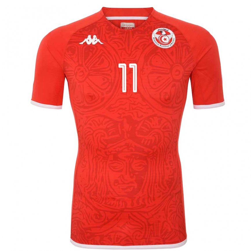 Niño Camiseta Túnez Taha Yassine Khenissi #11 Rojo 1ª Equipación 22-24 Argentina