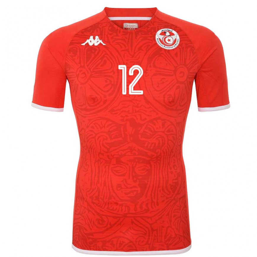 Niño Camiseta Túnez Ali Maaloul #12 Rojo 1ª Equipación 22-24 Argentina