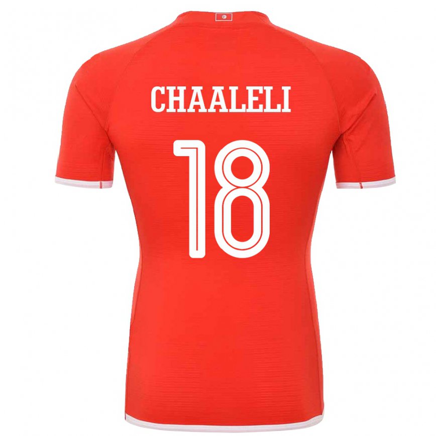 Niño Camiseta Túnez Ghaliene Chaaleli #18 Rojo 1ª Equipación 22-24 Argentina