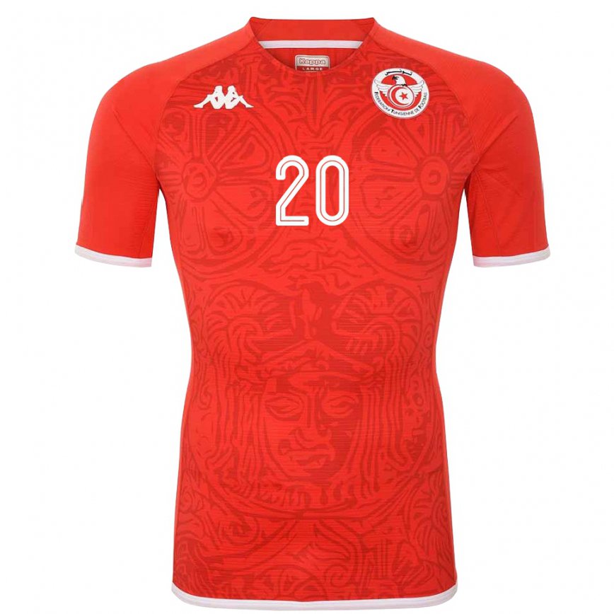 Niño Camiseta Túnez Mohamed Drager #20 Rojo 1ª Equipación 22-24 Argentina