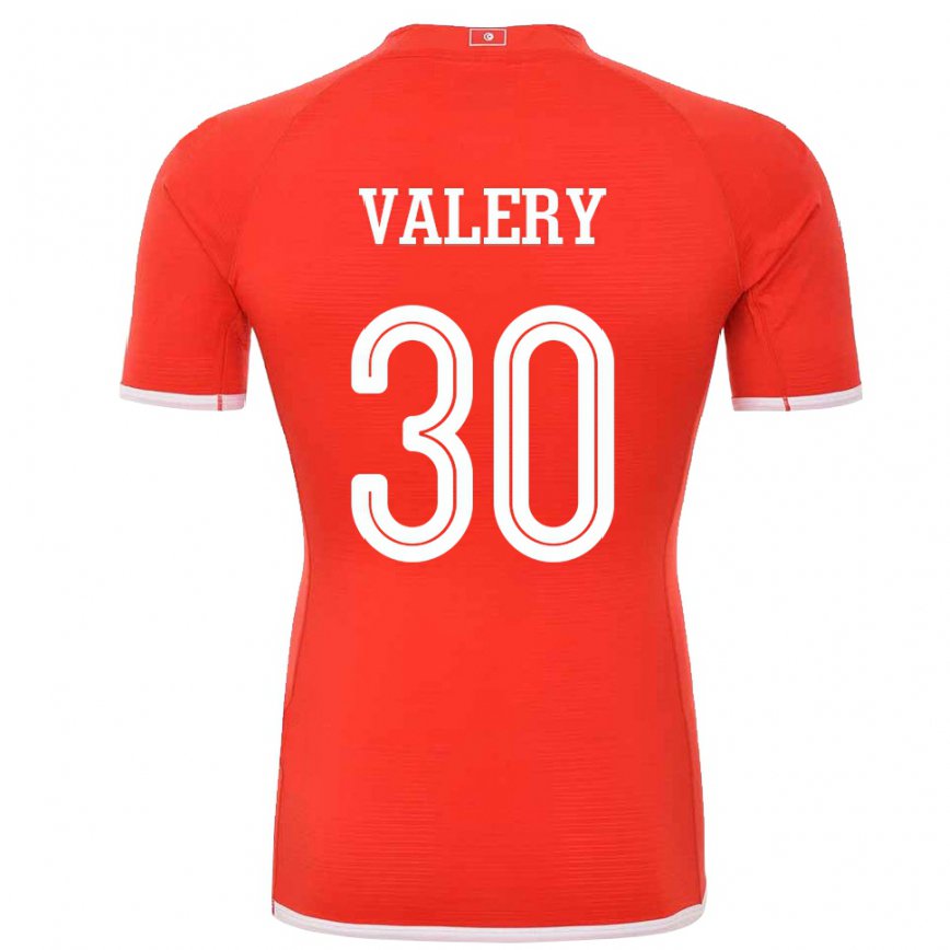 Niño Camiseta Túnez Yann Valery #30 Rojo 1ª Equipación 22-24 Argentina