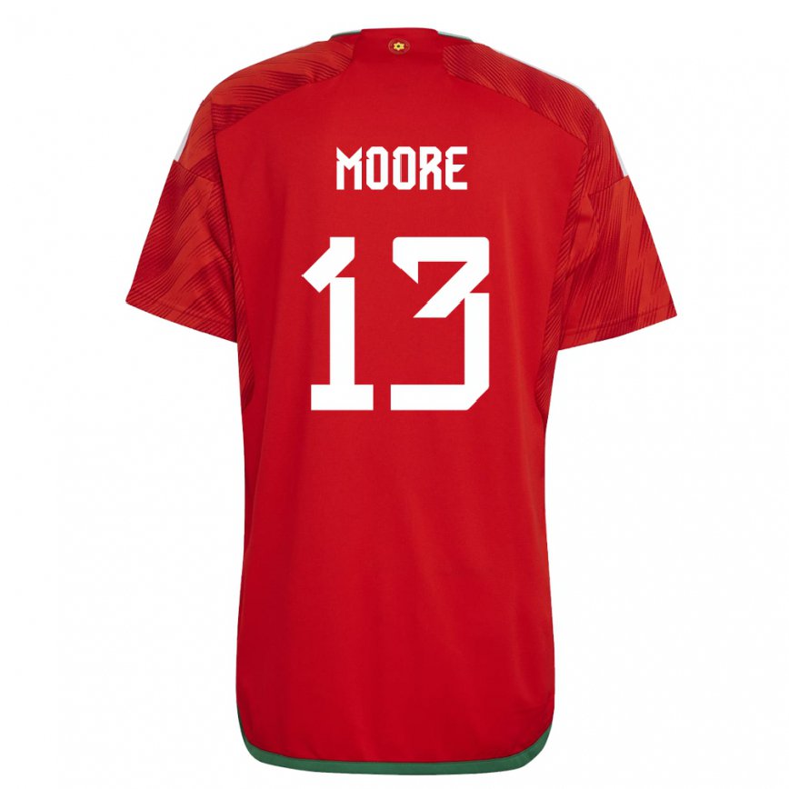 Niño Camiseta Gales Kieffer Moore #13 Rojo 1ª Equipación 22-24 Argentina