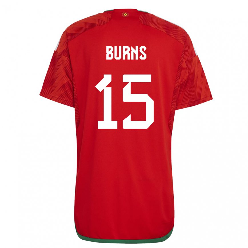 Niño Camiseta Gales Wes Burns #15 Rojo 1ª Equipación 22-24 Argentina