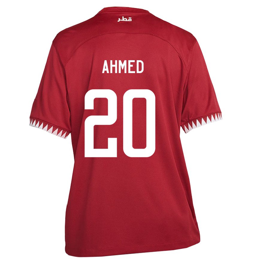 Niño Camiseta Catar Ahmed Fadel Hasaba #20 Granate 1ª Equipación 22-24 Argentina