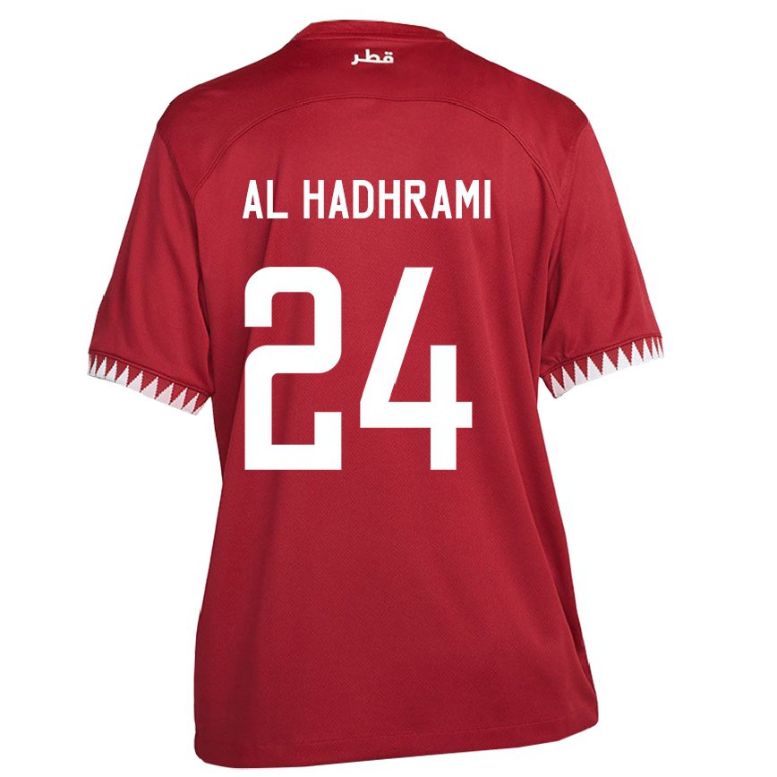 Niño Camiseta Catar Naif Abdulraheem Al Hadhrami #24 Granate 1ª Equipación 22-24 Argentina