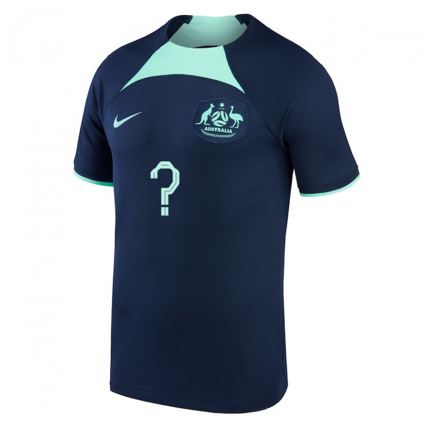 Niño Camiseta Australia Su Nombre #0 Azul Oscuro 2ª Equipación 22-24 Argentina