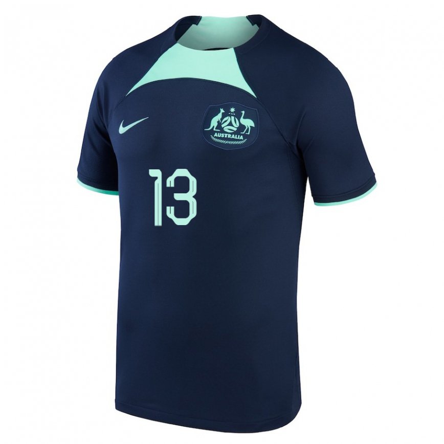 Niño Camiseta Australia Aaron Mooy #13 Azul Oscuro 2ª Equipación 22-24 Argentina