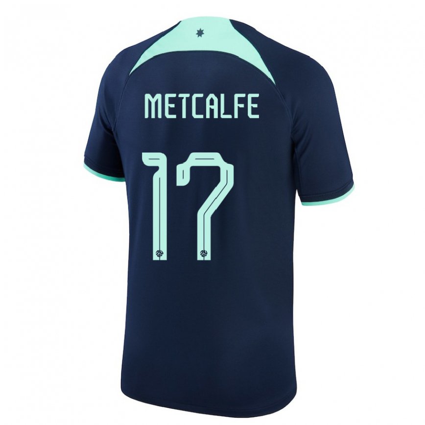 Niño Camiseta Australia Connor Metcalfe #17 Azul Oscuro 2ª Equipación 22-24 Argentina