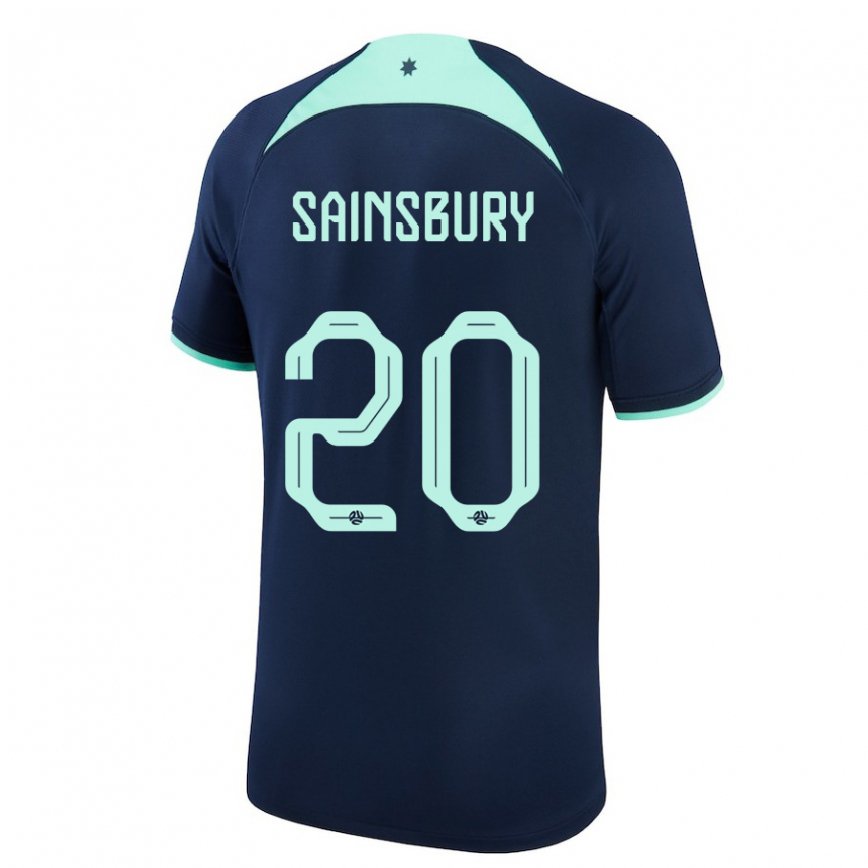 Niño Camiseta Australia Trent Sainsbury #20 Azul Oscuro 2ª Equipación 22-24 Argentina