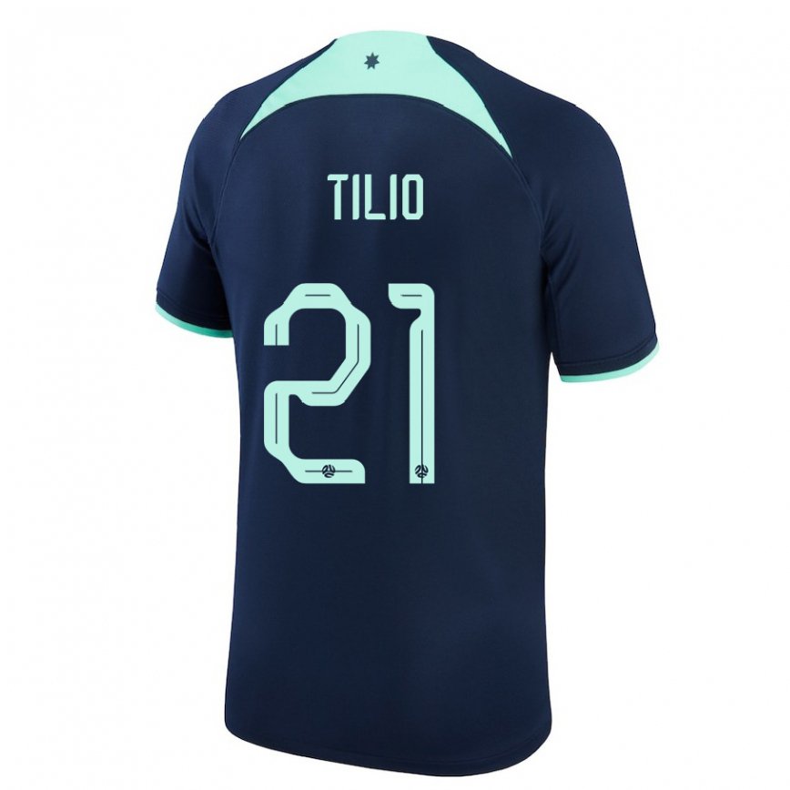 Niño Camiseta Australia Marco Tilio #21 Azul Oscuro 2ª Equipación 22-24 Argentina