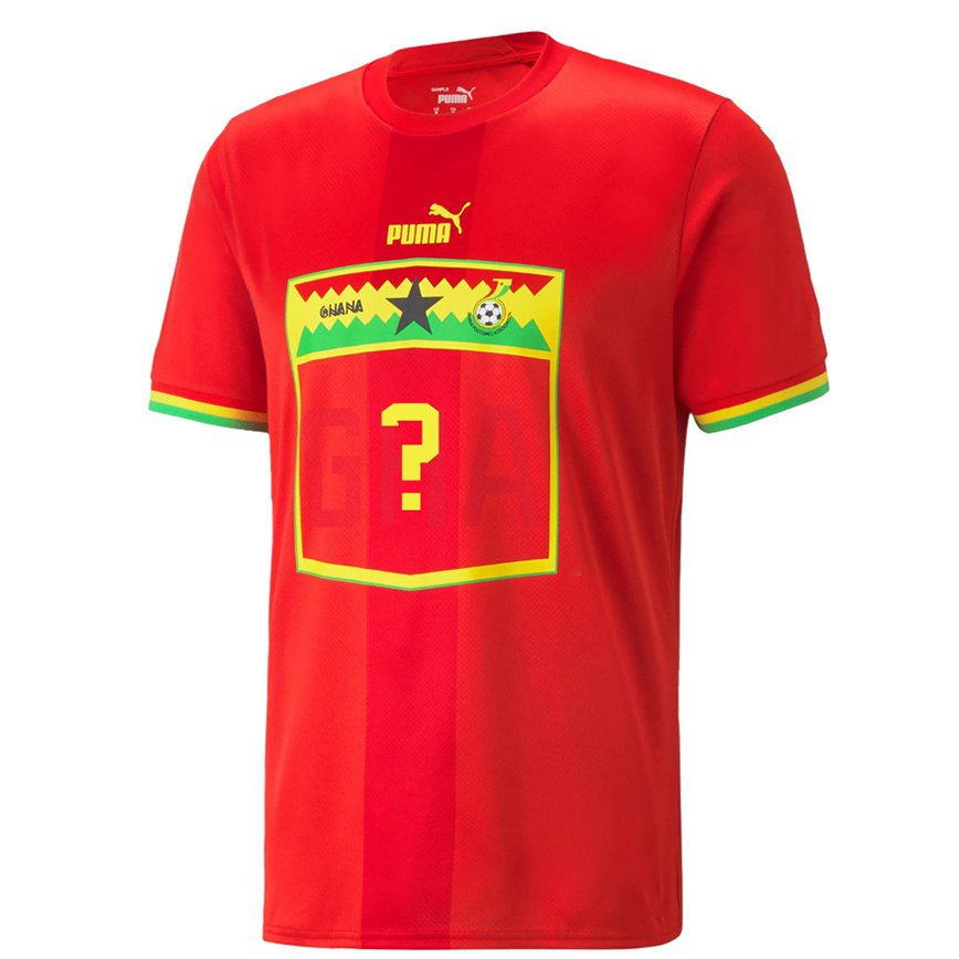 Niño Camiseta Ghana Su Nombre #0 Rojo 2ª Equipación 22-24 Argentina