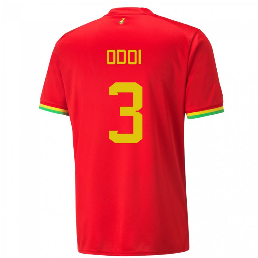 Niño Camiseta Ghana Denis Odoi #3 Rojo 2ª Equipación 22-24 Argentina