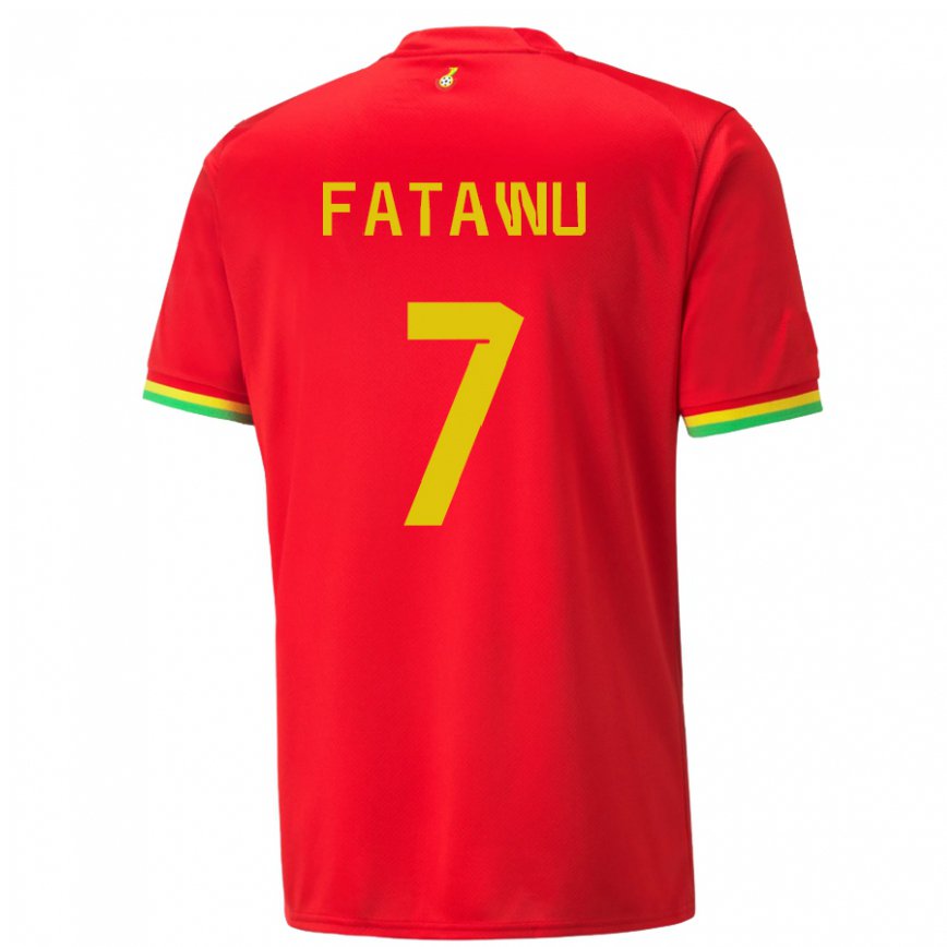 Niño Camiseta Ghana Issahaku Fatawu #7 Rojo 2ª Equipación 22-24 Argentina