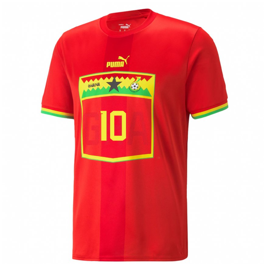 Niño Camiseta Ghana Andre Ayew #10 Rojo 2ª Equipación 22-24 Argentina