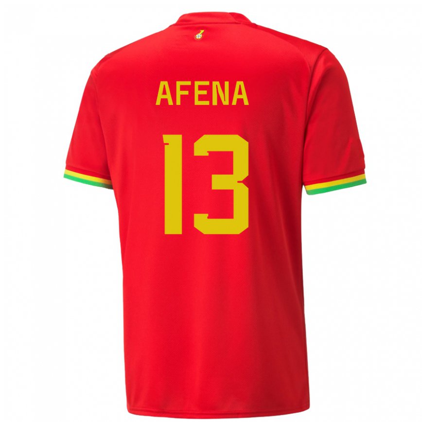 Niño Camiseta Ghana Felix Afena-gyan #13 Rojo 2ª Equipación 22-24 Argentina