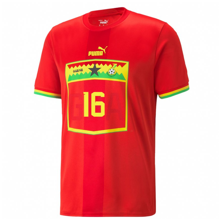 Niño Camiseta Ghana Joe Wollacott #16 Rojo 2ª Equipación 22-24 Argentina