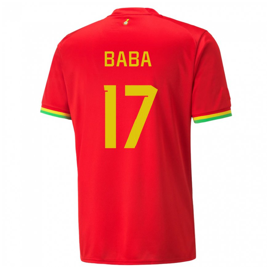 Niño Camiseta Ghana Abdul-rahman Baba #17 Rojo 2ª Equipación 22-24 Argentina