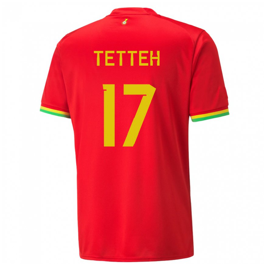 Niño Camiseta Ghana Benjamin Tetteh #17 Rojo 2ª Equipación 22-24 Argentina