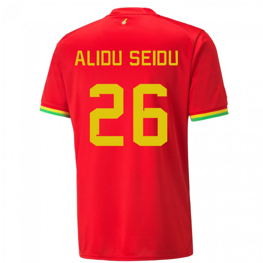 Niño Camiseta Ghana Alidu Seidu #26 Rojo 2ª Equipación 22-24 Argentina